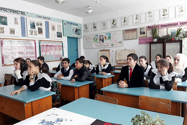 Встреча с учащимися Дылымского лицея, с.Дылым Казбековского района